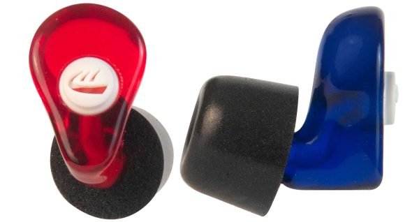 A pair of colorful E.A.R. MHS™ 360 Electronic Earplug Accessories.