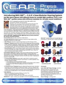 E.A.R. MHS™ 360 Electronic Earplug Kit - EAR Customized Hearing