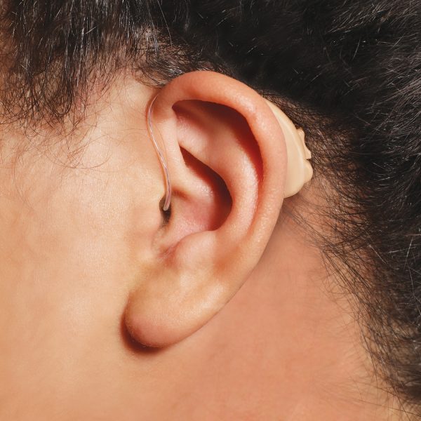 ENGAGE RIC Hearing Aids on man's ear
