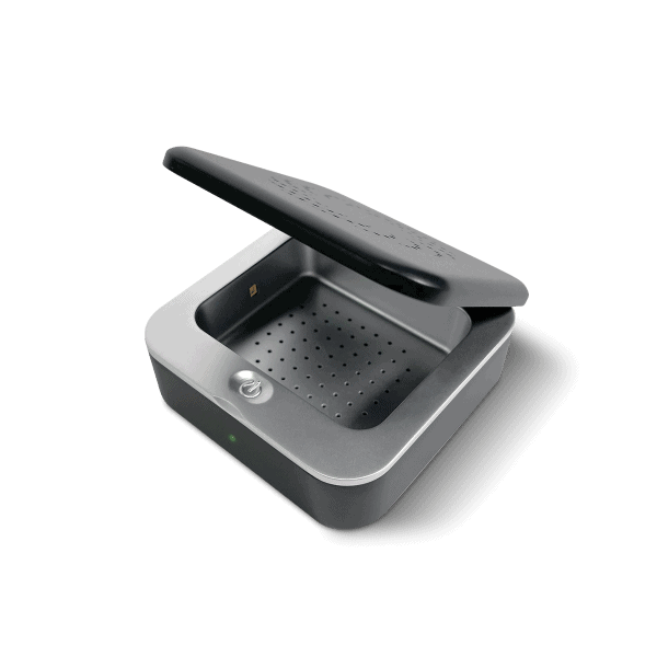 Hearing Aid UV Sanitizer and Dryer Black inside view