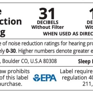 Epa noise reduction rating label.