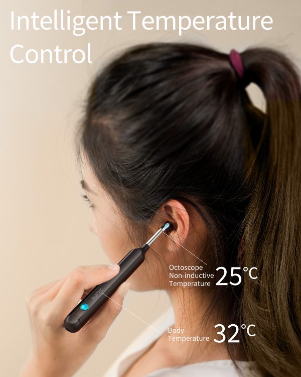 EAR/BeBird X1 otoscope uses intelligent temperature control. The device is 25 degrees Celcius.