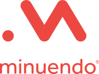 Minuendo logo in red with clear background